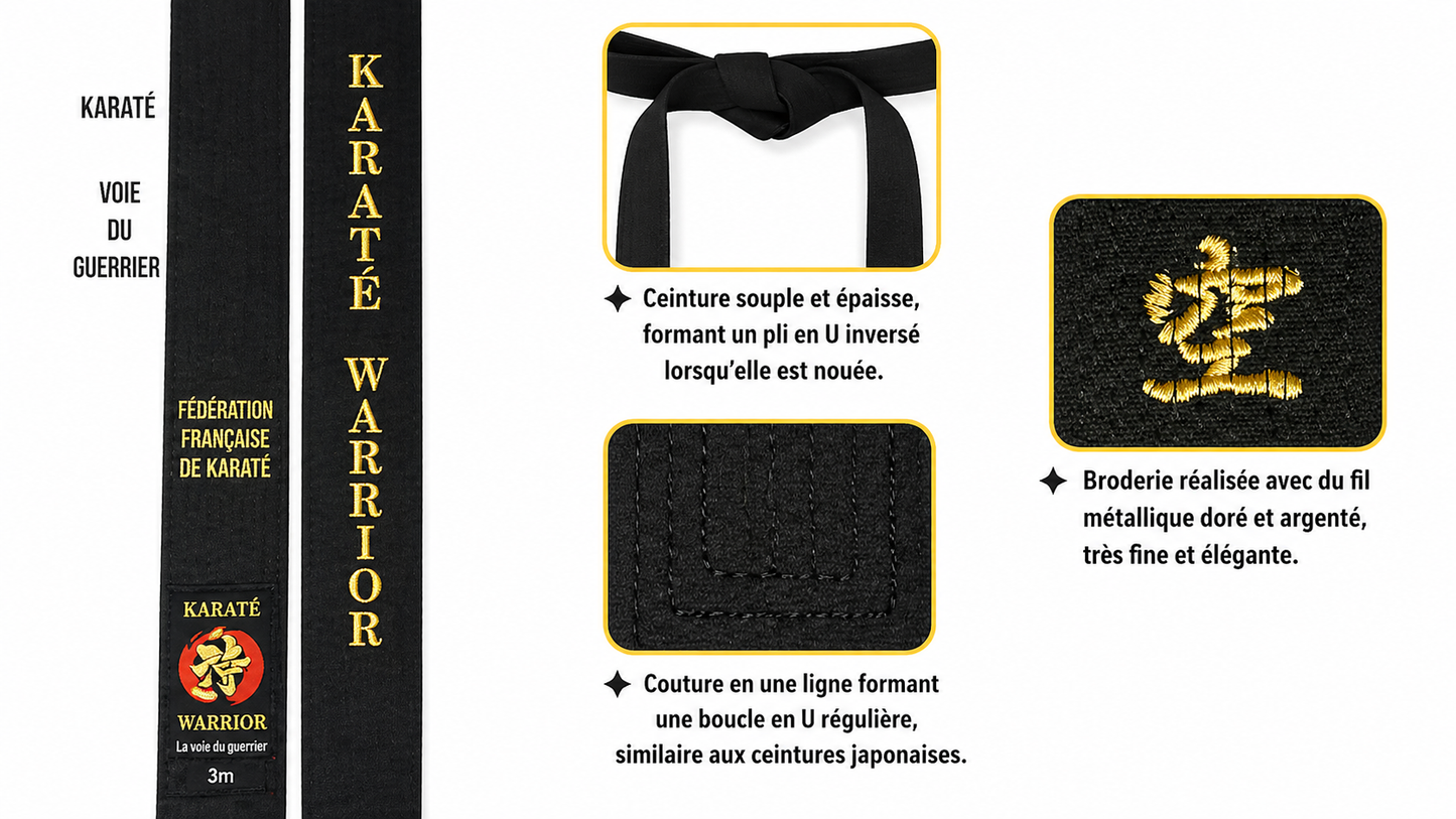 BSI Ceinture Noire Bushido – Broderie Or Premium
