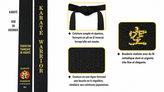 BSI Ceinture Noire Bushido – Broderie Or Premium