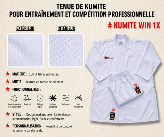 BSI KUMITE WIN 1X  Tenue de Kumite – Entraînement & Compétition Professionnelle